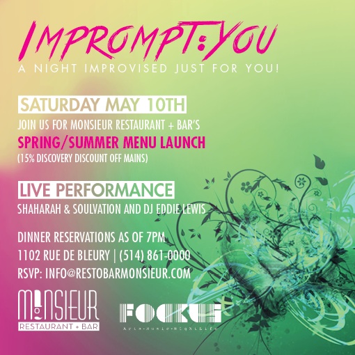 Impromt:YOU Spring/Summer Menu Launch MONSiEUR RESTAURANT + BAR