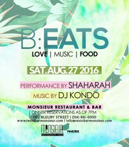 B:EATS Shaharah Mike Steven Monsieur Restaurant + Bar DJ Kondo
